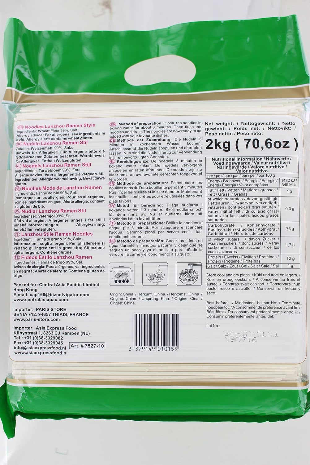 - Lanzhou Ramen tészta (1 x 2 kg)