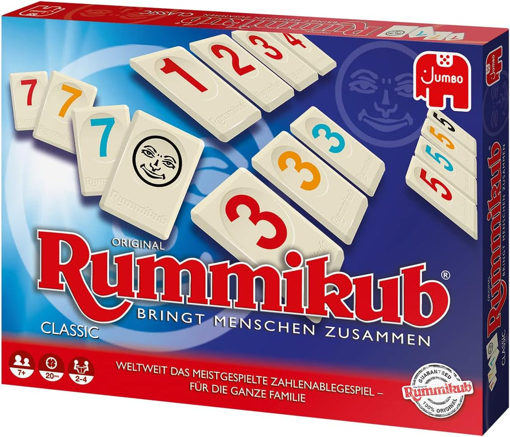 Jumbo Spiele Original Rummikub Classic - der Spieleklassiker unter den Gesellschaftsspielen - für Erwachsene und Kinder ab 7 Jahren JUM17571 Többszínű 2,7 x 3,7 cm
