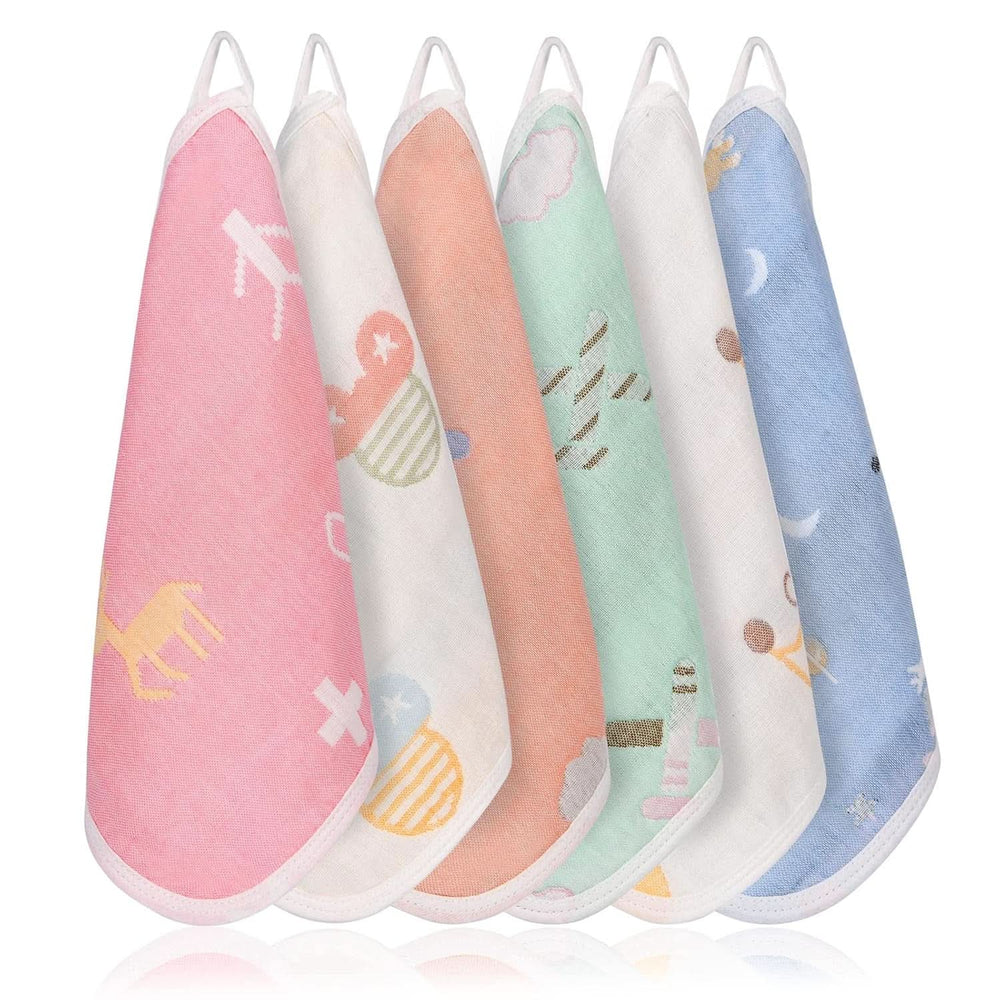 Prosoape de muselină pentru bebeluși, pachet de 8 prosoape din bumbac organic, absorbante, 25 x 25 cm Mama si Copilul Naty Shop