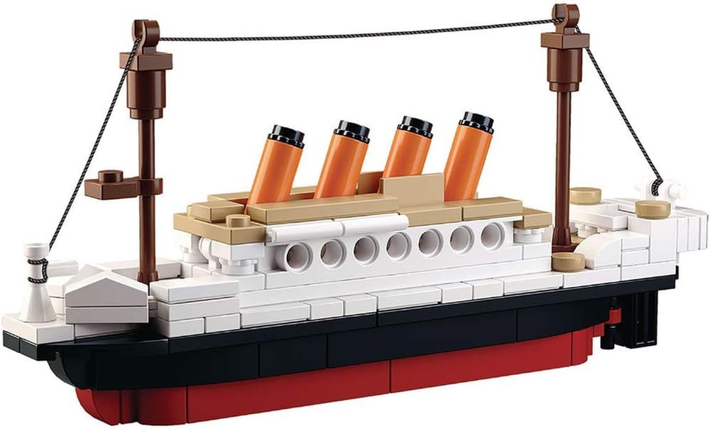 Sluban Klemmbausteine ​​​​SlubanM38-B0576 SL95336, Kleiner Bausatz (194 Teile) [M38-B0576], Spielset, Klemmbausteine, Schifffahrt, Spielfigural, Titanic, bunt