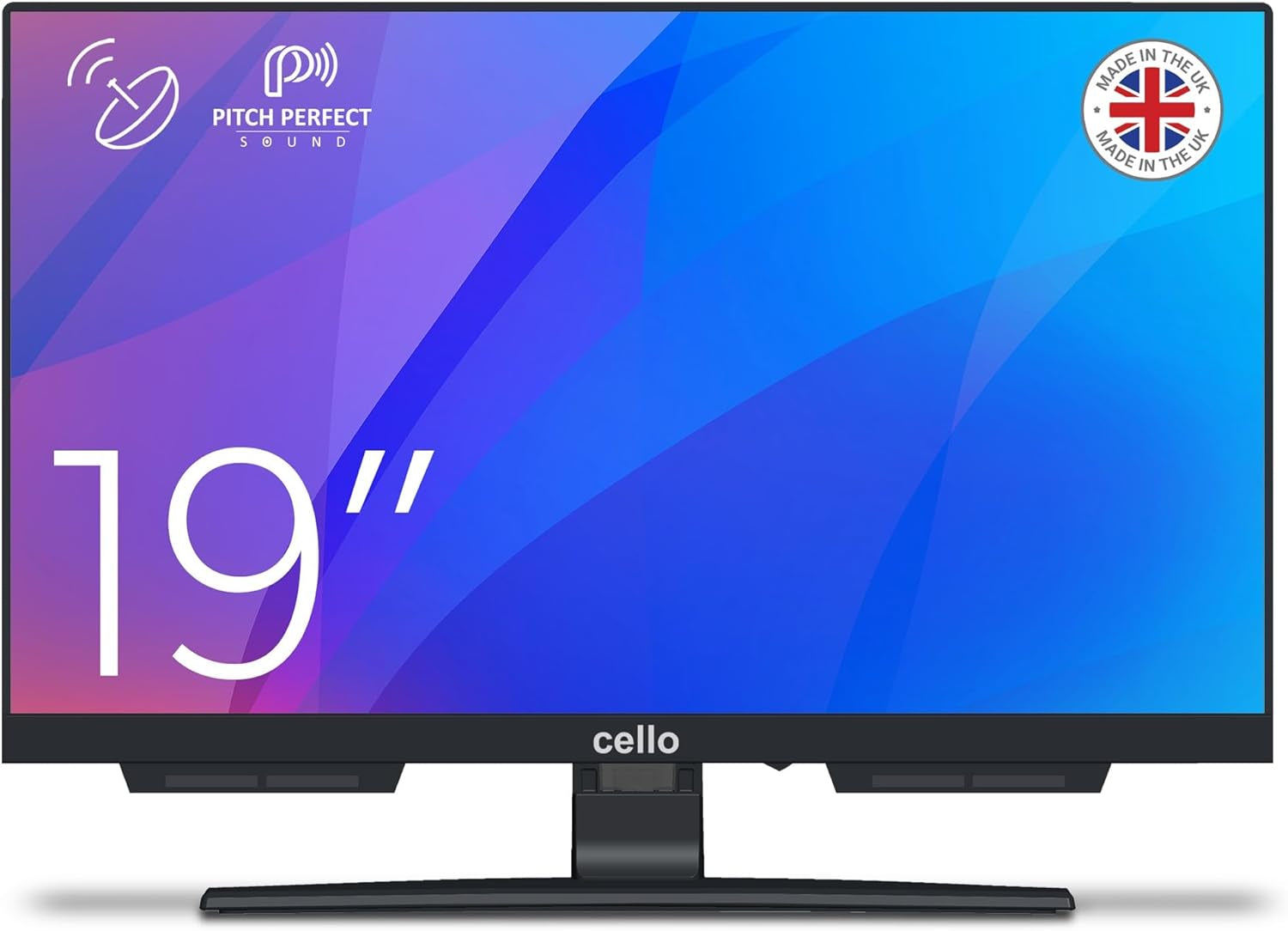 Televizor LED Cello C1924SH de 19 inch cu recepție DVB-T și satelit, configurare ușoară, funcționare de la rețea, 230V, non-inteligent, înregistrare USB a programelor TV în direct, sunet perfect, ideal pentru camere mici