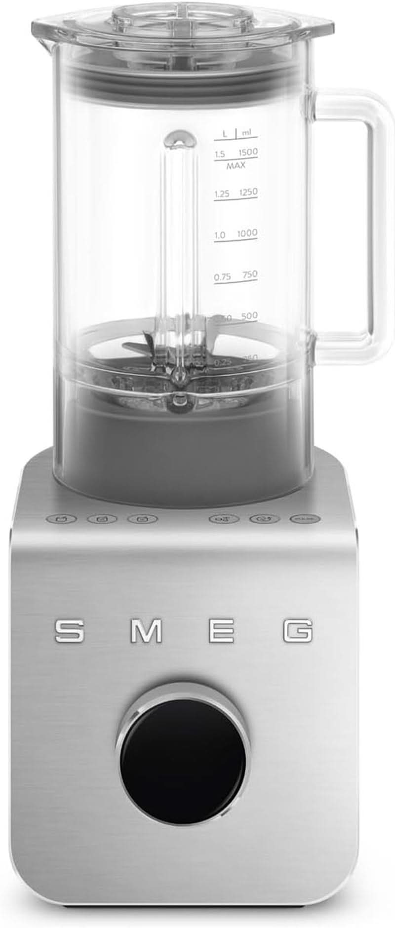 SMEG, Hochleistungsmixer BLC01BLMEU, 5 előre beállított program, 9 kézi sebesség, szünet és impulzus funkció, Kunststoffgehäuse, Rutschfeste Basis, 1400 W, Schwarz Kitchen Naty Shop