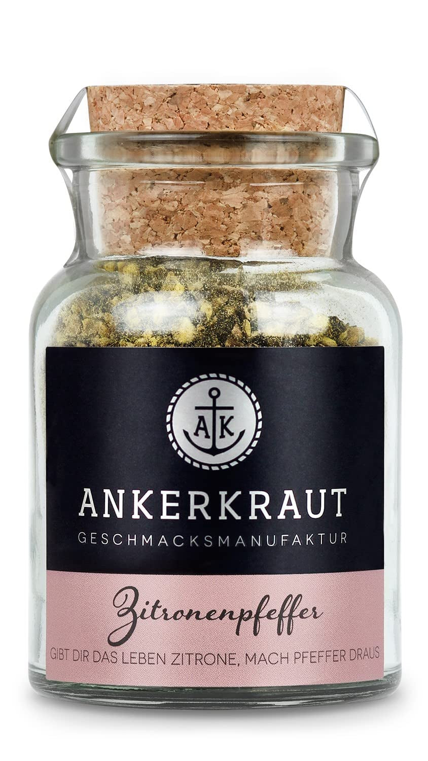 Ankerkraut Zitronenpfeffer, 85 g parafa üvegben, Pfeffer-Mischung Citrus Frische-Kick, Einfach Kochen mit Gesmack & Aroma