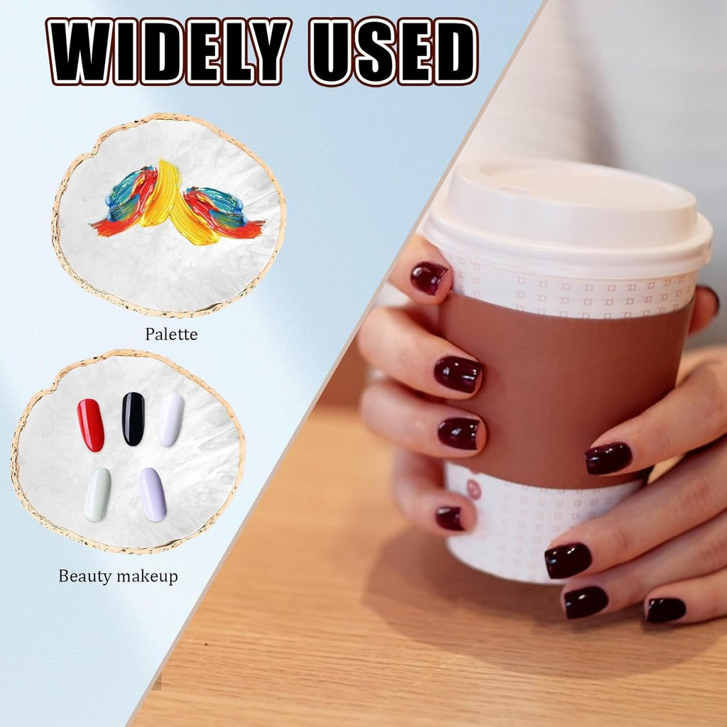 Maniküre Palette Kunstharz Nagelkunst Palette Nail Art Palette Nagellack Palette Make up Paletten Nagelmalerei Display Fach Kosmetik Mischpalette Werkzeuge