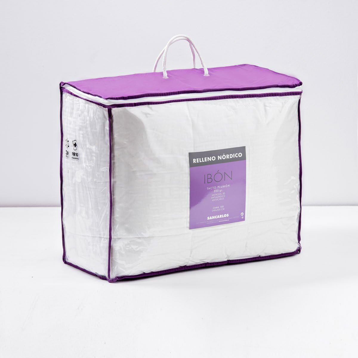 San Carlos Ibón paplan, fehér Para Cama De 135 fehér Paplanok és paplanok Naty Shop