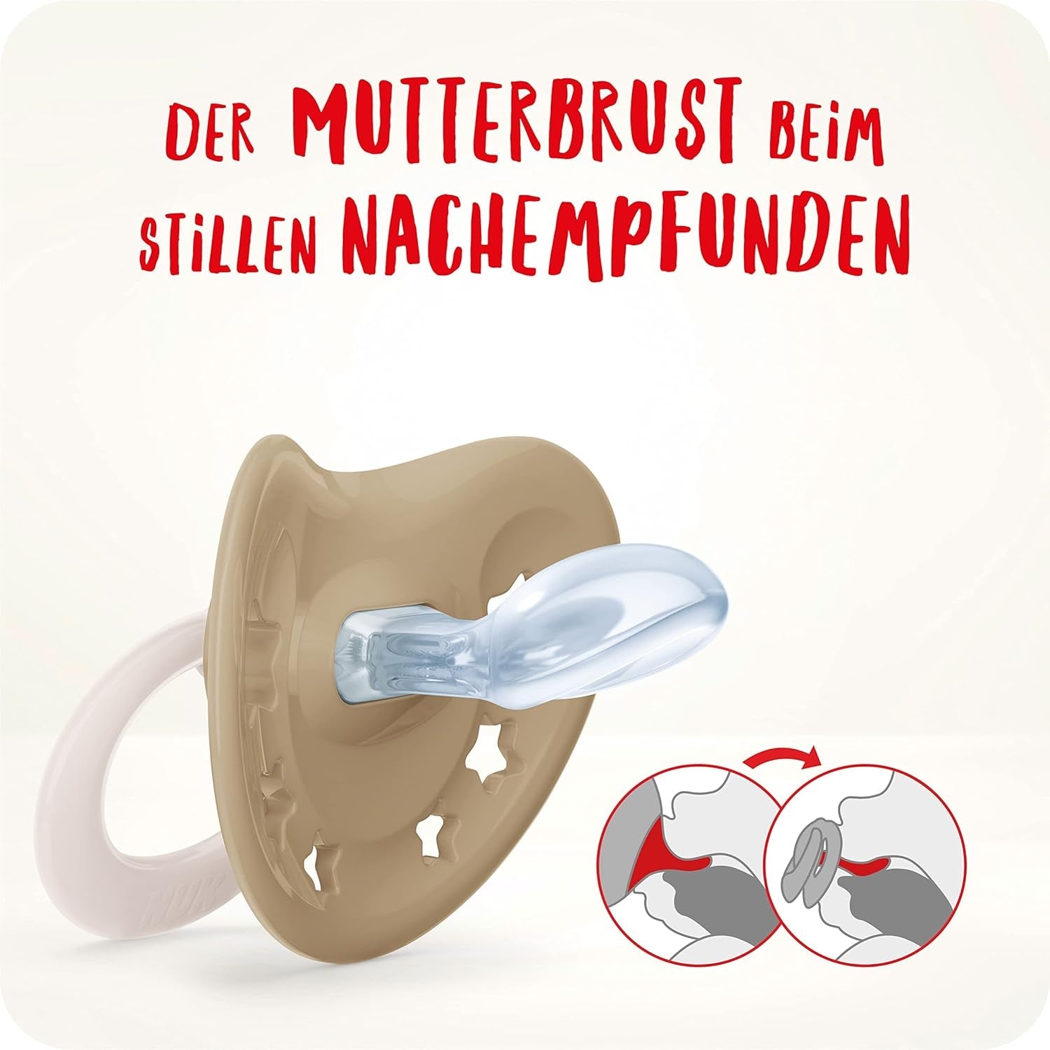 Suzete NUK Signature pentru bebeluși | 0-6 luni | Calmează 95% dintre bebeluși | Suzete din silicon în formă de inimă, fără BPA | Cu husă | Inimioare roz | Pachet de 2