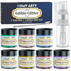 Ehető glitter italokhoz, 4 grammos Glitter Naty Shop Set 7 színben