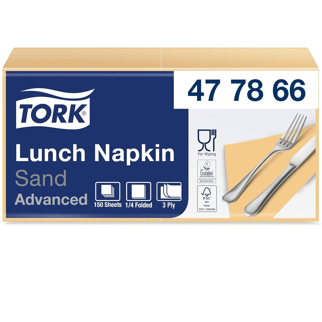 Tork 477861 Șervețele de prânz moi roșii / Șervețele de hârtie absorbante din 3 straturi de culoare roșie / Versatile / Calitate avansată / 10 X 150 (1500) șervețele / 32,6 X 33 Cm (L X l) / 1/4 pliere