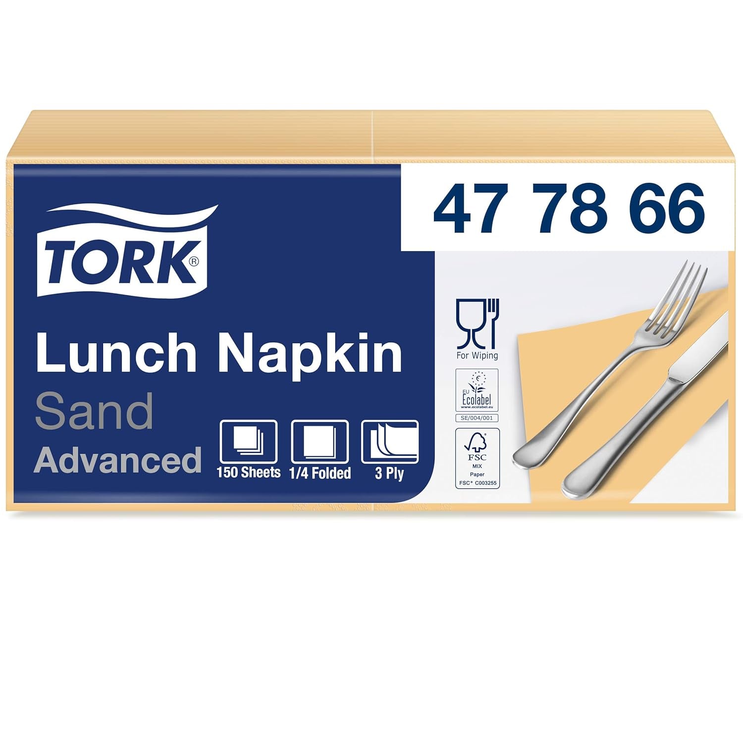 Tork 477861 Șervețele de prânz moi roșii / Șervețele de hârtie absorbante din 3 straturi de culoare roșie / Versatile / Calitate avansată / 10 X 150 (1500) șervețele / 32,6 X 33 Cm (L X l) / 1/4 pliere