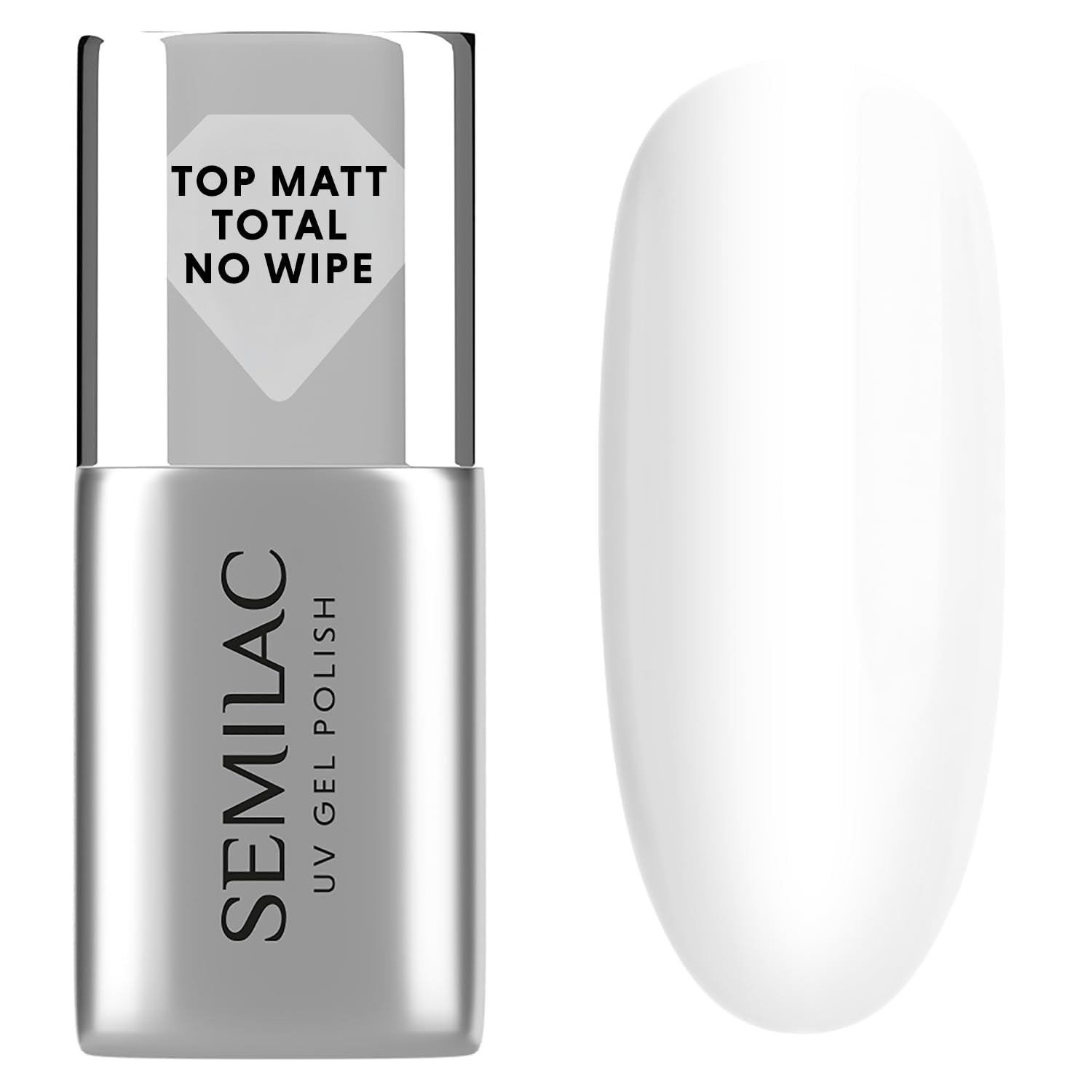Semilac Top Coat körömlakk 7 ml, innovatív, UV/LED, hibrid körömlakk, fényes felület, véd, átlátszó