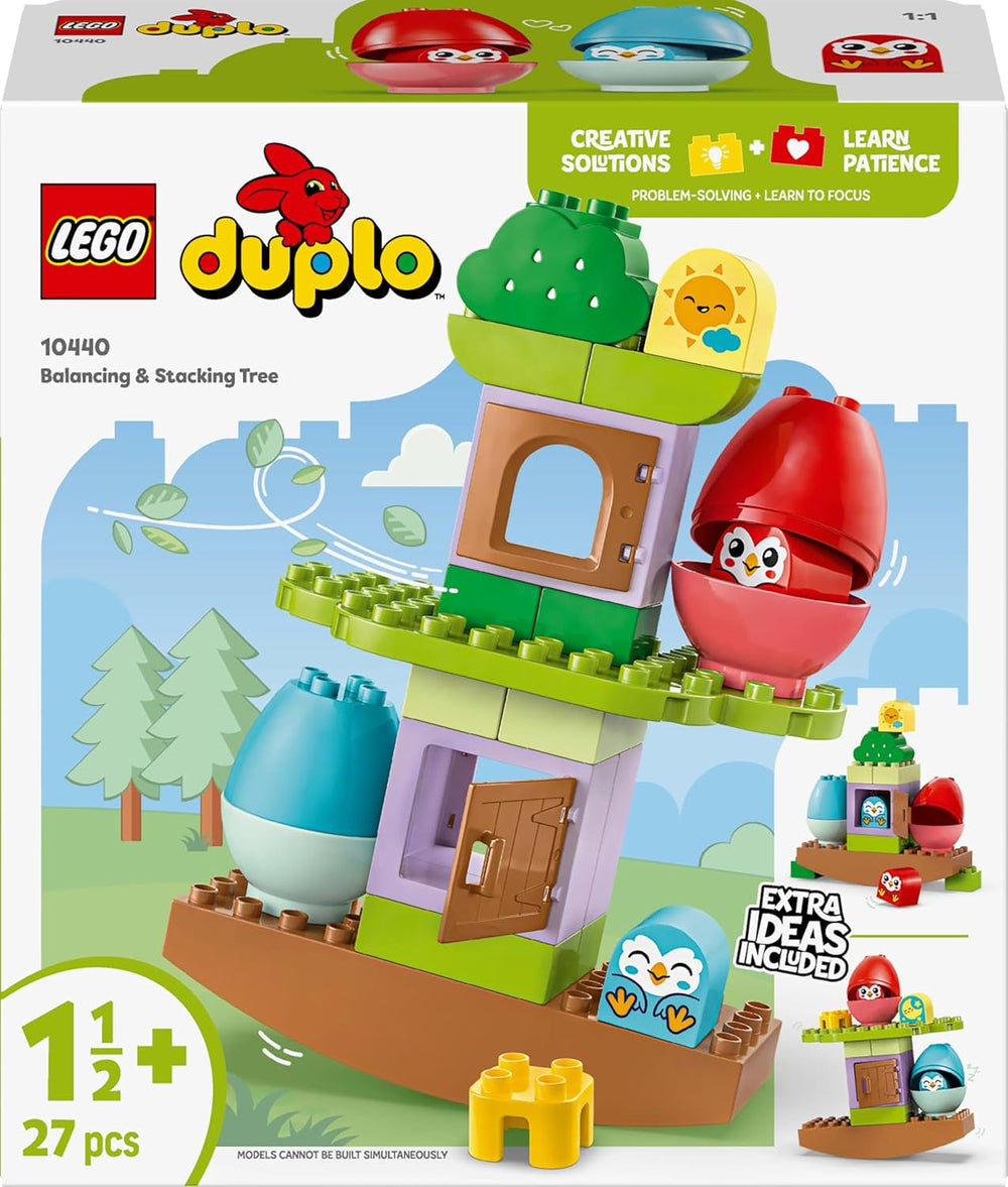 LEGO DUPLO fa egyensúlyozáshoz és egymásra rakáshoz, fejlesztő játék, építőkészlet 18 hónapos kortól, kreatív játék gyerekeknek, oktató játék 2 játékmadárral 10440 Építőkészlet Besuche den LEGO-Store