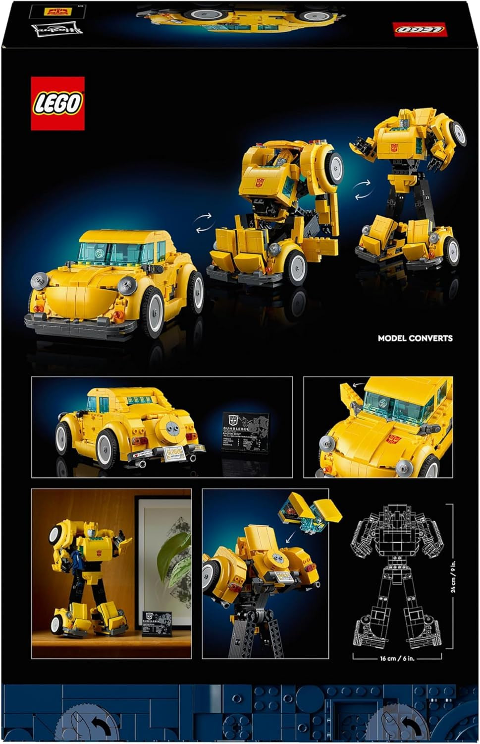 LEGO Icons Transformers darázs, Felnőtt gyűjthető Robot Akciófigura, Filmépítő készlet sci-fi rajongóknak, Autóvá alakítható, Kalandjáték 10338 Építőkészletek Besuche den LEGO-Store