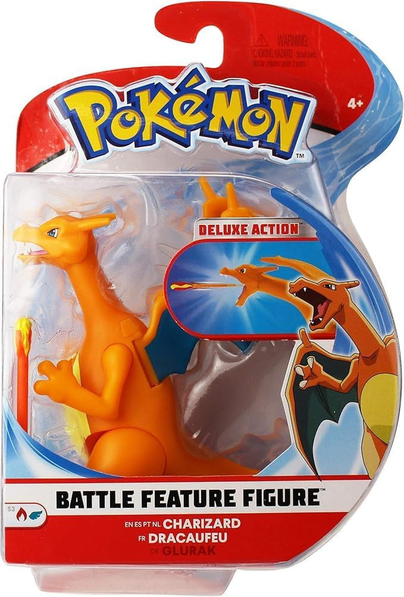Pokémon PKW0368 - Csatajellegű figura - Glurak hivatalos mozgatható figura 11,5 cm-es akciófigurák Naty Shop