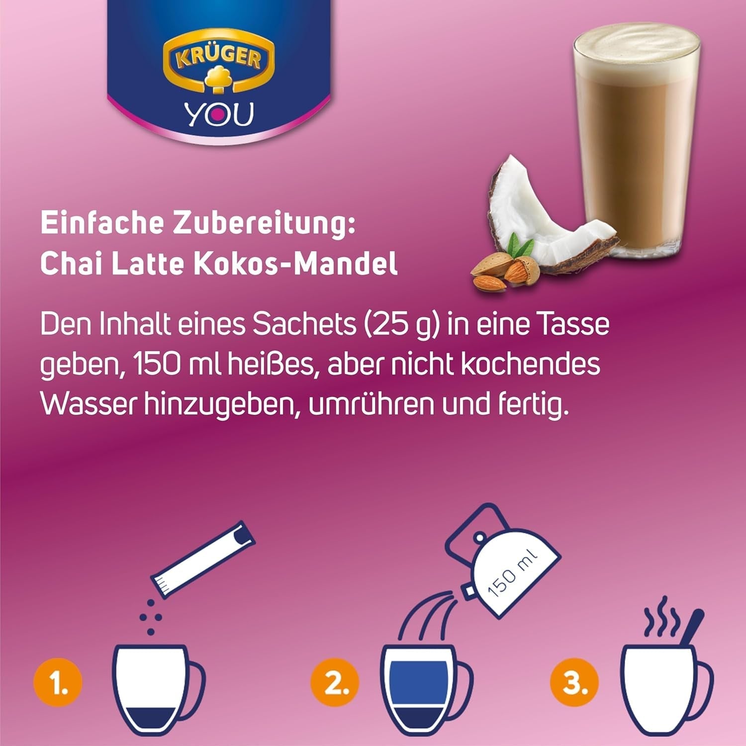 KRÜGER Chai Latte Exotic India tip cocos-migdale (1 x 0,25 kg)