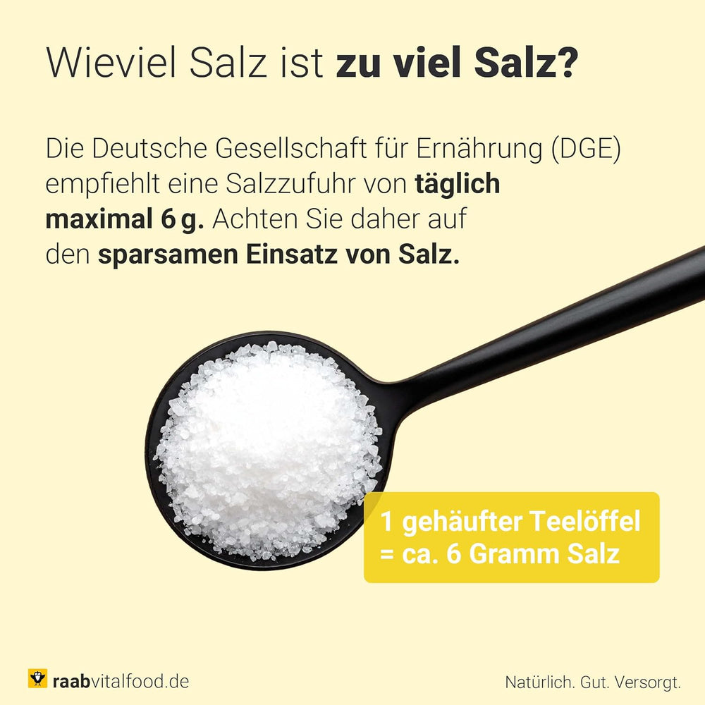 Raab Vitalfood Kalium salt-Mischung, Mineralsalzmischung mit 66,7% Natriumchlorid (Kochsalz) és 33% Kaliumchlorid, Kalium trägt zur Aufrechterhaltung eines normalen Blutdruck bei (1 x 200 g adag)