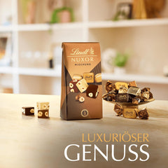 Lindt csokoládé | Mix táskához NUXOR | 103g | Gianduja krémes csokoládékockák három válogatásban pörkölt egész mogyoróval | Csokoládé ajándék