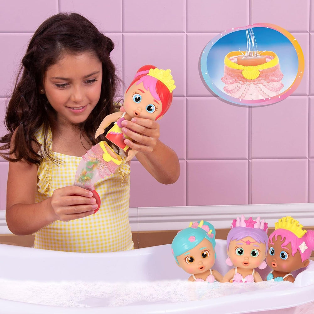 Shimmer Mermaids Taylor – Sammlerstück Bad- und Wasserspielzeug Eine Meerjungfrau, die Wasser spritzt und Blasen Macht! Geschenk Spielzeug für Mädchen und Jungen ab 18 Monaten