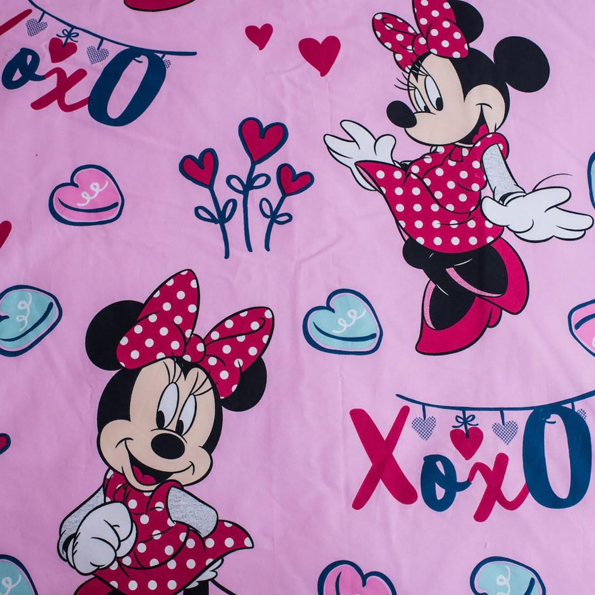 Disney ágynemű, Minnie Mouse Pink Baby, 100% pamut cipzáras ágynemű - Kids Naty Shop