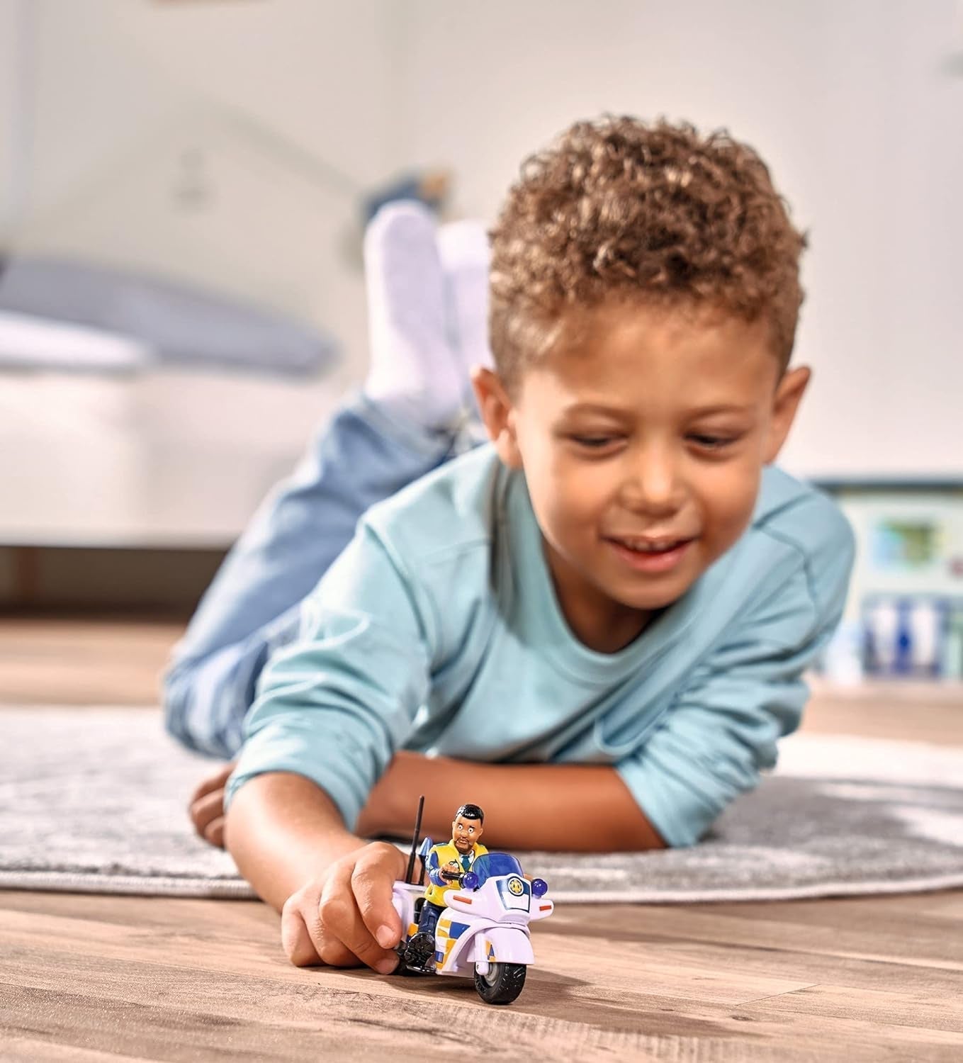 Simba 109251092 - Rendőr motorkerékpár Fireman Sam, Malcolm figurával, Kiegészítőkkel, 12. évad, 3 éves kortól Akciófigurák Naty Shop