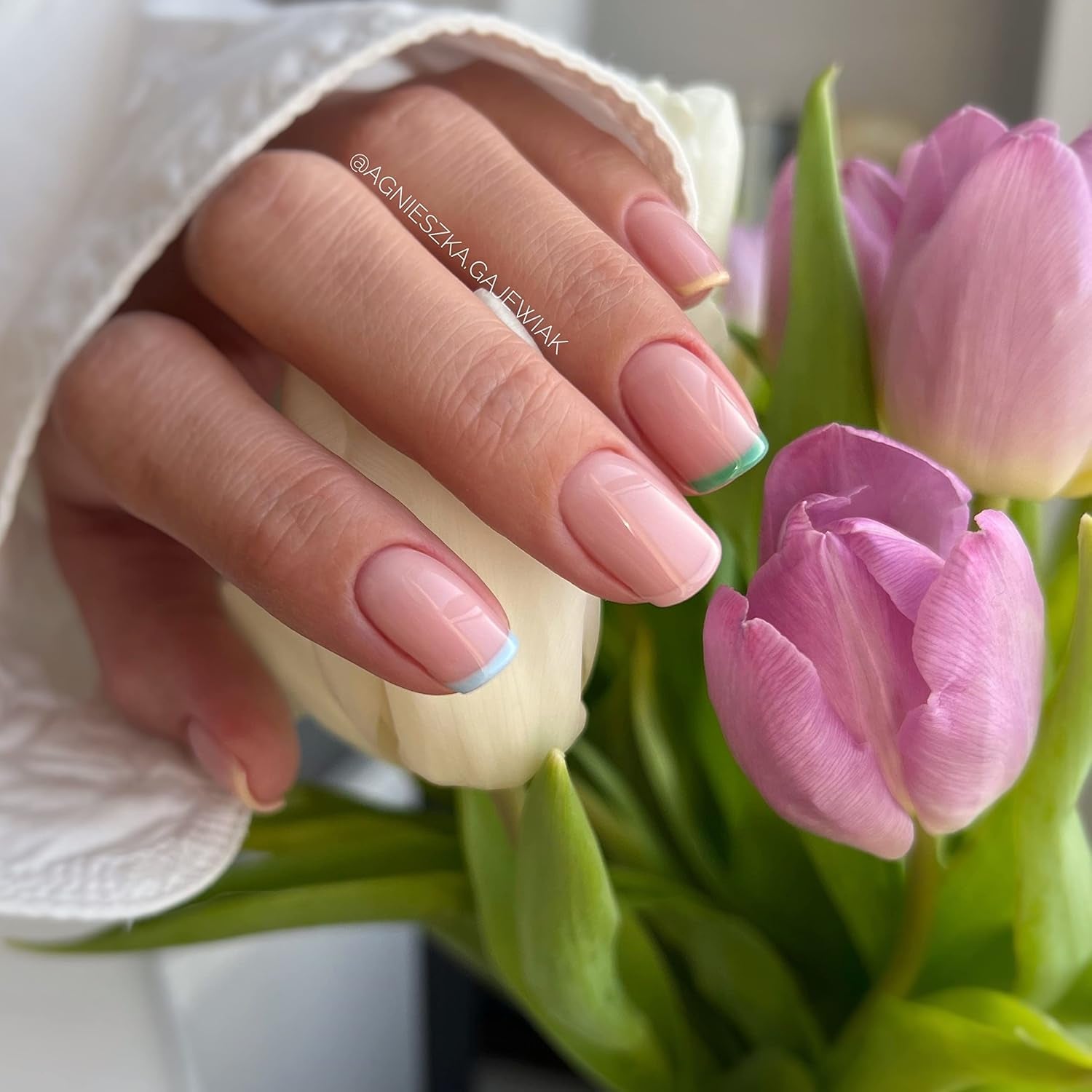 UV körömlakk Semilac Hybrid 587 Tea Rose 7ml Fiori Collection