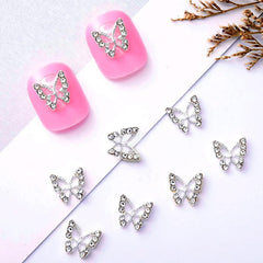 10 piese aliaj fluture unghii farmece metalice Nail Art pandantiv pietre pentru diamante unghii pietre prețioase unghii bijuterii arta decorațiuni Nail Art bijuterii confecționare