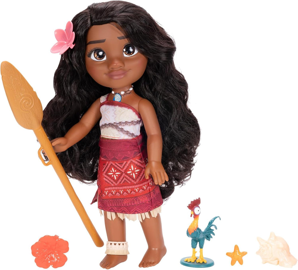 Disney - Moana 2 - Singende Puppe Moana, mozgatható - Größe 35 cm - Polinéz ruházat - Frisierbares Haar - Spielzeug für Mädchen ab 3 Jahren