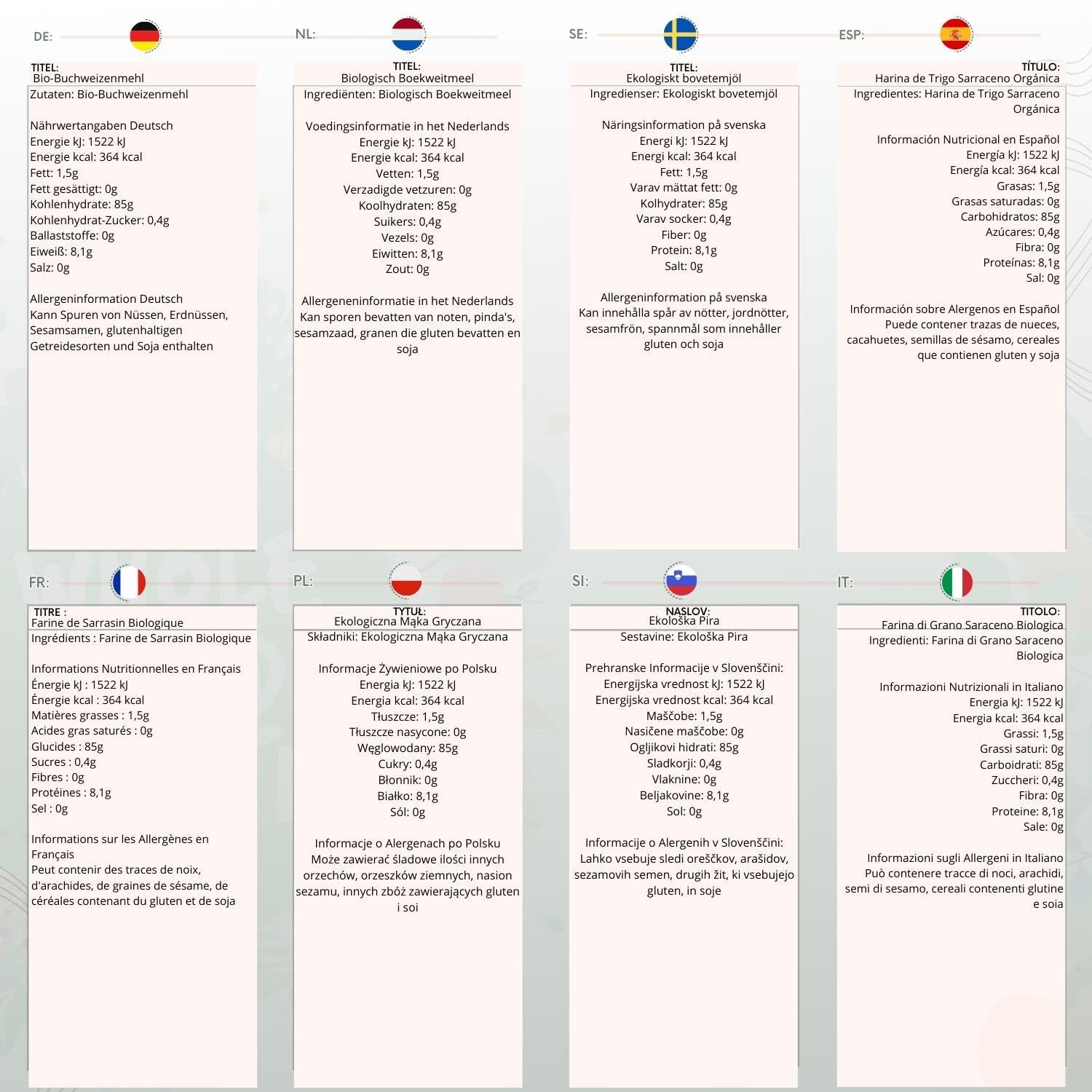 Wholefood Earth bio hajdinaliszt 1kg | Kegyetlen | Nem GMO | Vegán | Tanúsított bio