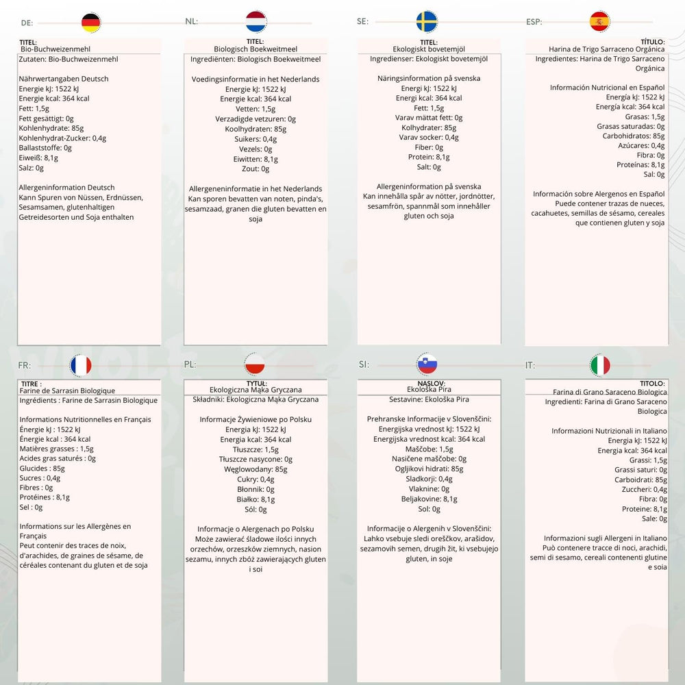 Wholefood Earth bio hajdinaliszt 1kg | Kegyetlen | Nem GMO | Vegán | Tanúsított bio