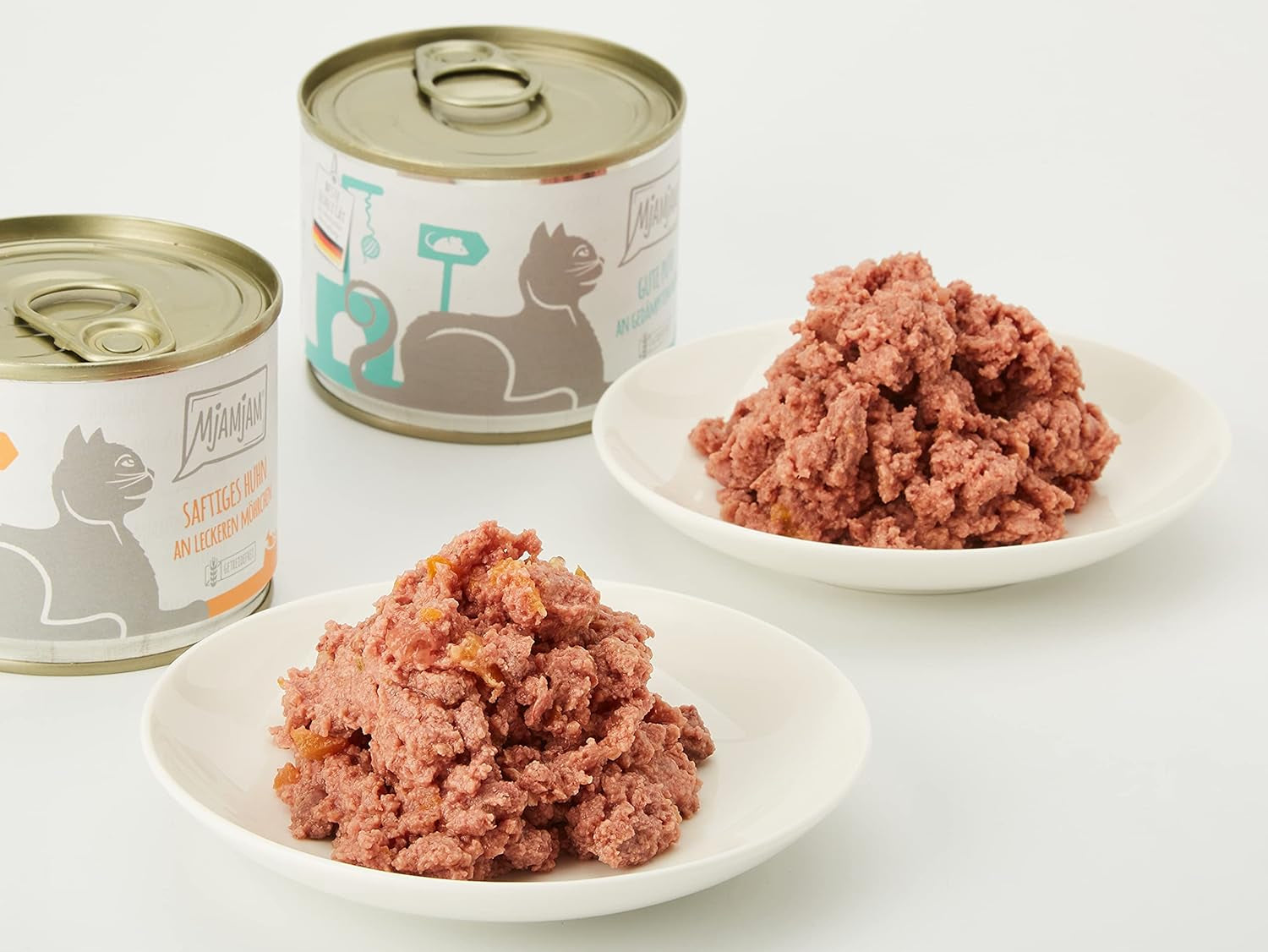 MjAMjAM - Hrană umedă premium pentru pisici - Monopack I - cu pui și curcan, pachet de 6 (6 x 200 g), fără cereale cu carne suplimentară