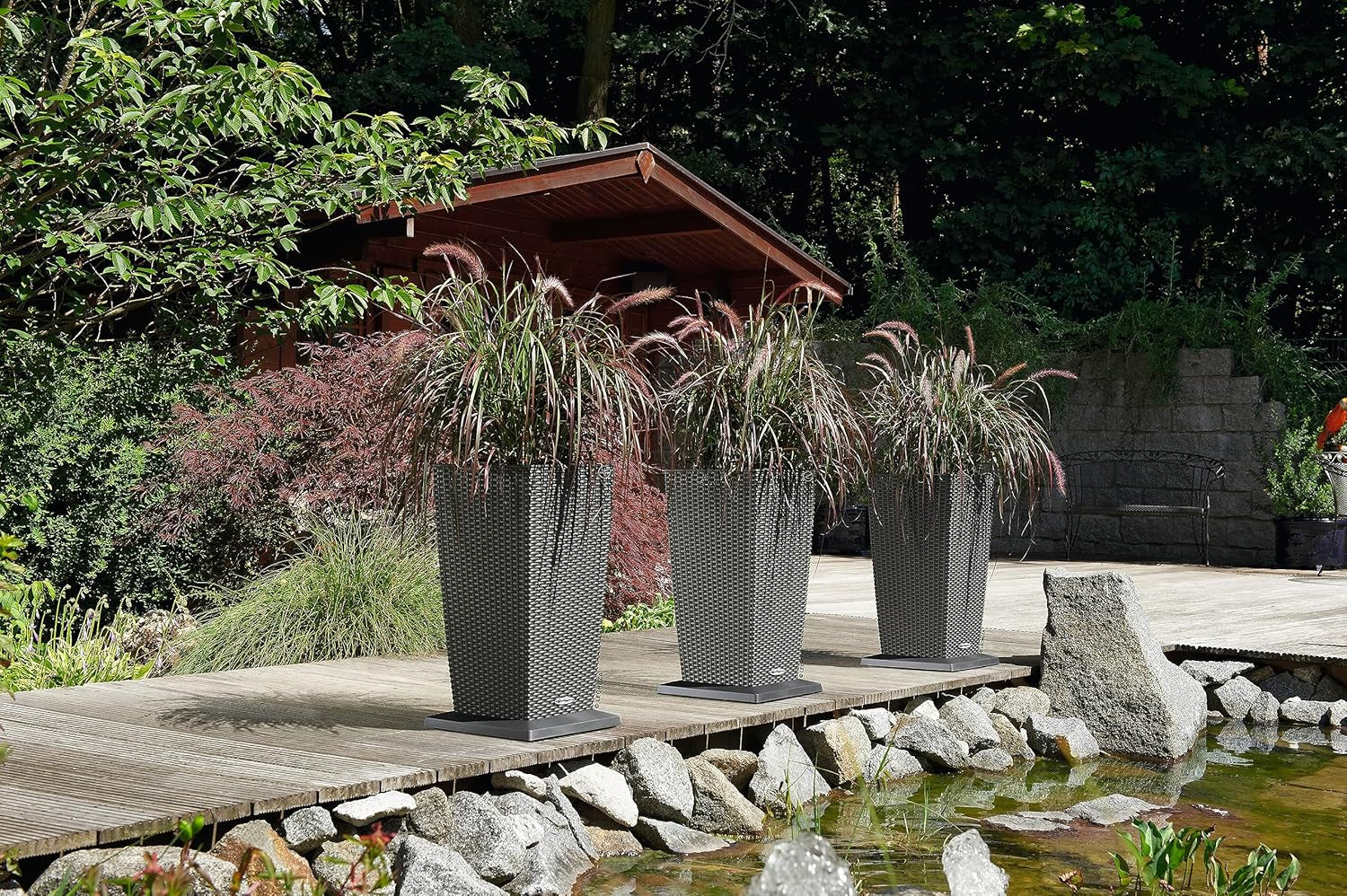 LECHUZA CUBICO Cabană 30 granit 15222