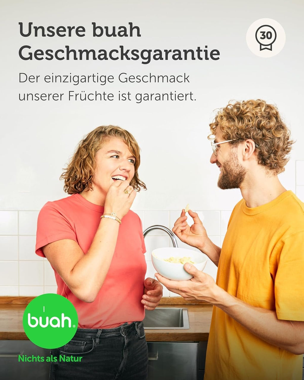 BUAH® Mix de fructe liofilizate | vișine, căpșuni, coacăze roșii și negre liofilizate fără zahăr adăugat | 100% fructe | vegan, fără gluten, fără lactoză (128g) Produse deshidratate Naty Shop