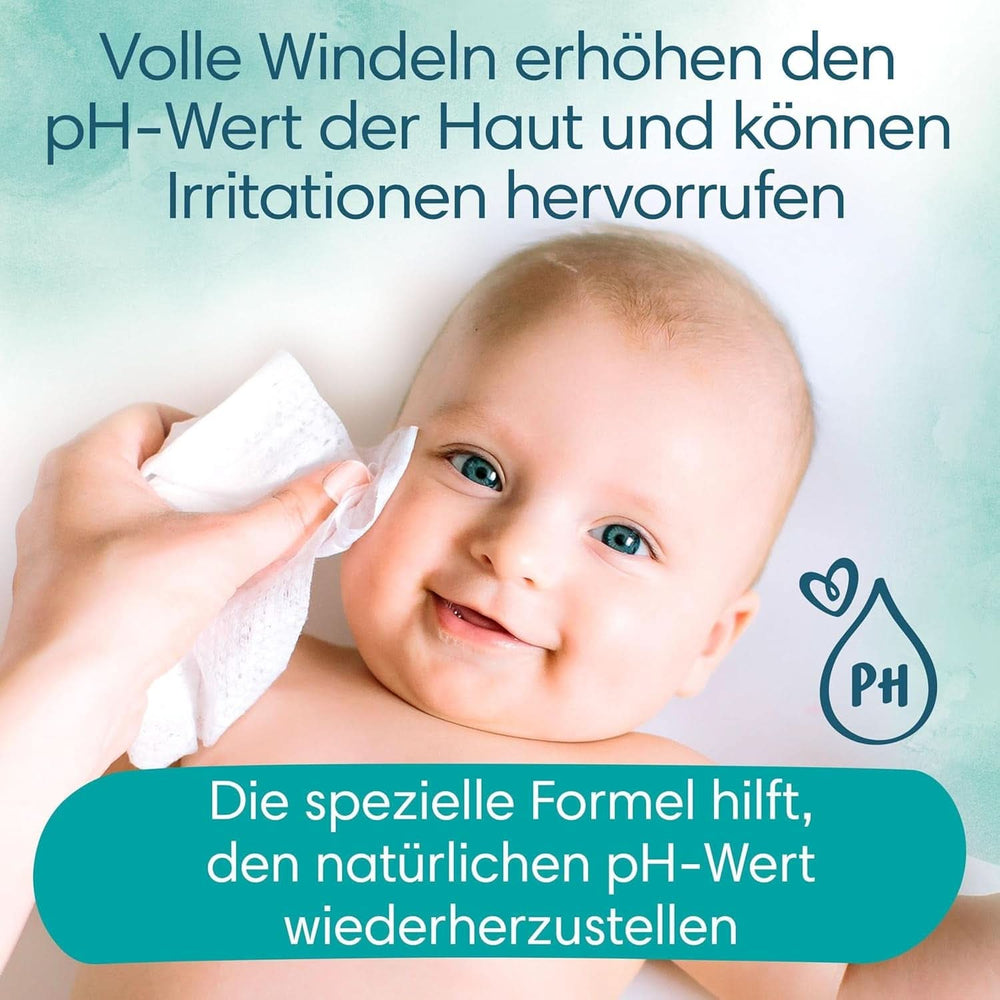 Pampers Harmonie Aqua nedves törlőkendők, nedves törlőkendők, amelyek segítenek helyreállítani a bőr természetes pH-értékét, könnyű lotion 99% vízzel Baby Wet Wipes Naty Shop