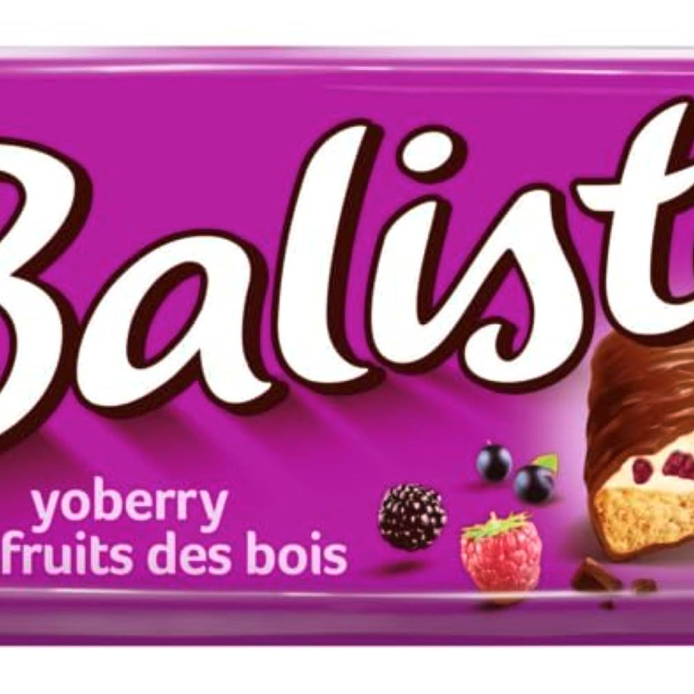 Balisto csokoládécsomag ömlesztett, yoberry, gabonapelyhek és joghurtos csokoládészeletek, 8 x 18,5 g, csokoládé, müzliszeletek, csokoládé csomag (148 g)