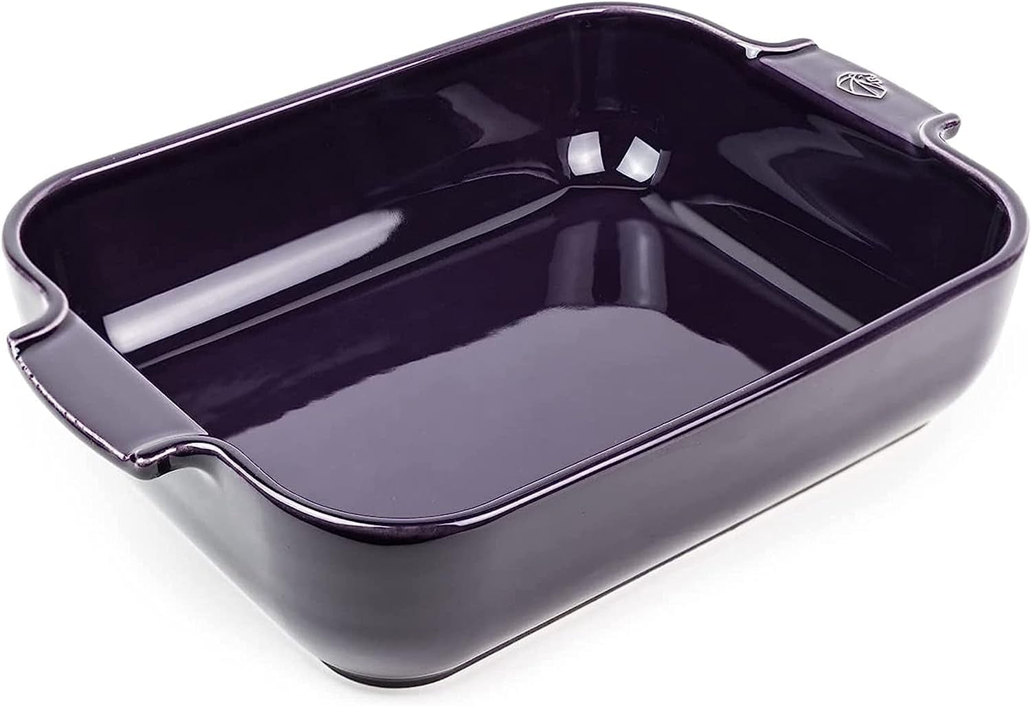 Peugeot Appolia Rechteckige Auflaufform Mit Griffen, Keramik, Schiefer / Grau, 7,2X31X21,7 Cm, Fassungsvermögen: Ca. 2 L, 60060 Matrite si tavi pentru copt Naty Shop Auberginefarben