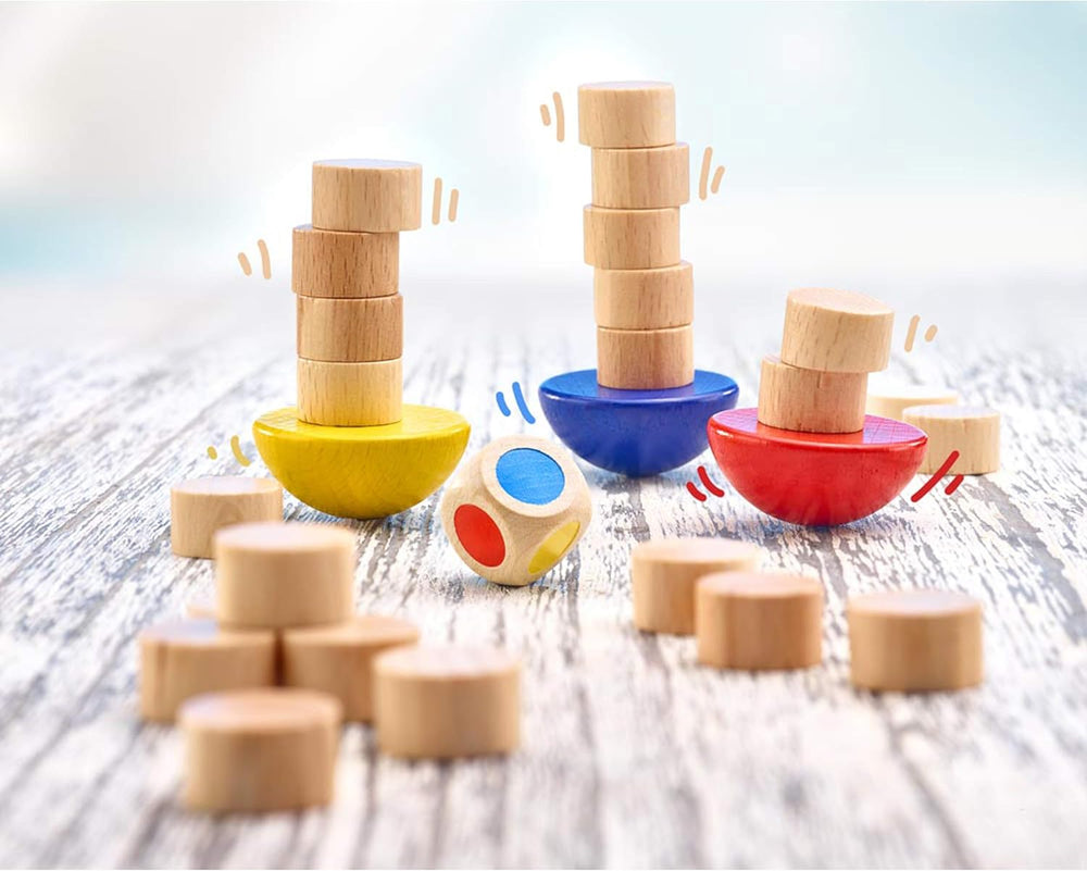 Selecta 63001 mérleg, kocka és halmozó játék, többszínű