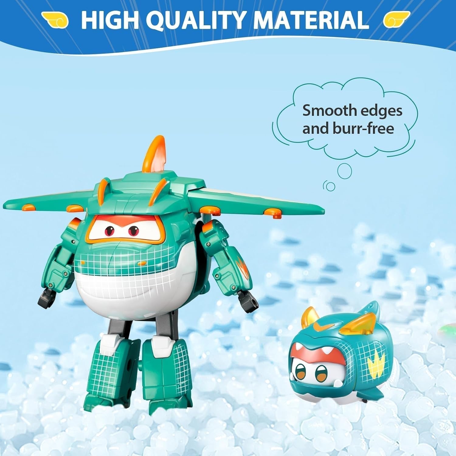 Super Wings EU770447 - Transforming Tino & Pet, átalakító játékfigura kb. 14,5 cm és kb. 4,3 cm, 3 éves kor felett Akciófigurák Naty Shop