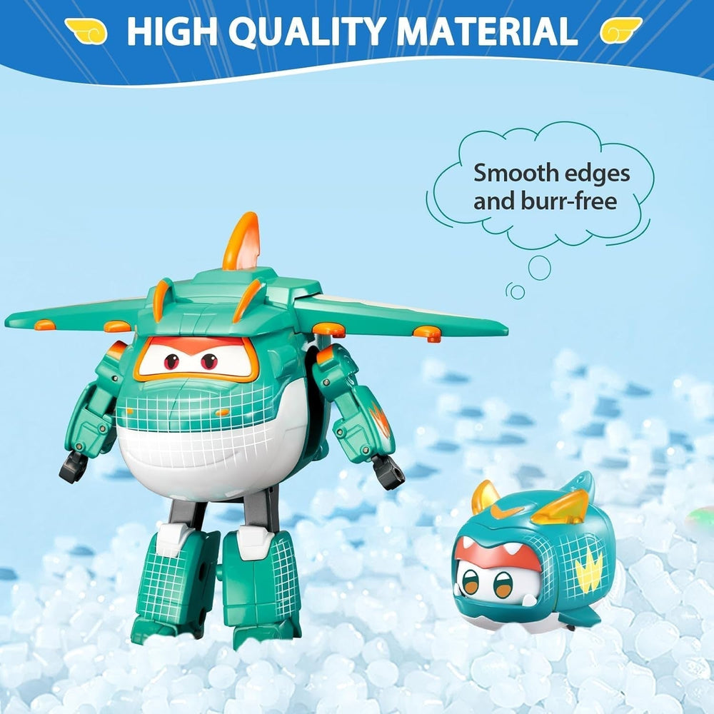 Super Wings EU770447 - Transforming Tino & Pet, átalakító játékfigura kb. 14,5 cm és kb. 4,3 cm, 3 éves kor felett Akciófigurák Naty Shop