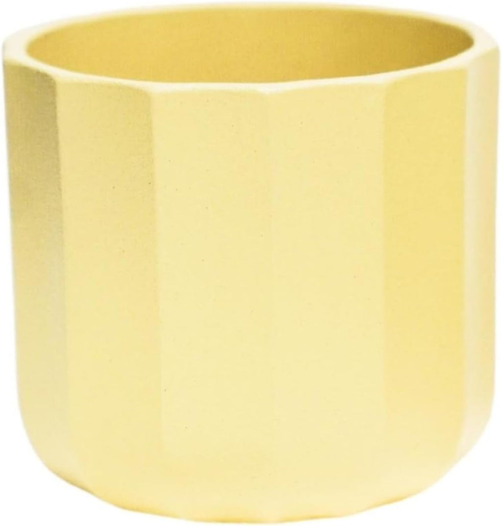 Ghiveci ceramic, model geometric în formă de lămâie, 12 x 12 cm