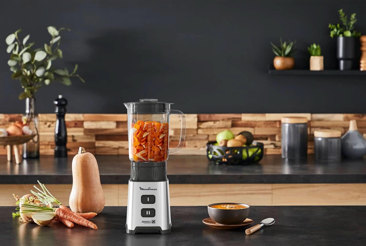 Turmixgép Pulseo LM17GD, 400 W, 4 penge, 700 ml, hordozható tartály 600 ml Kitchen Naty Shop