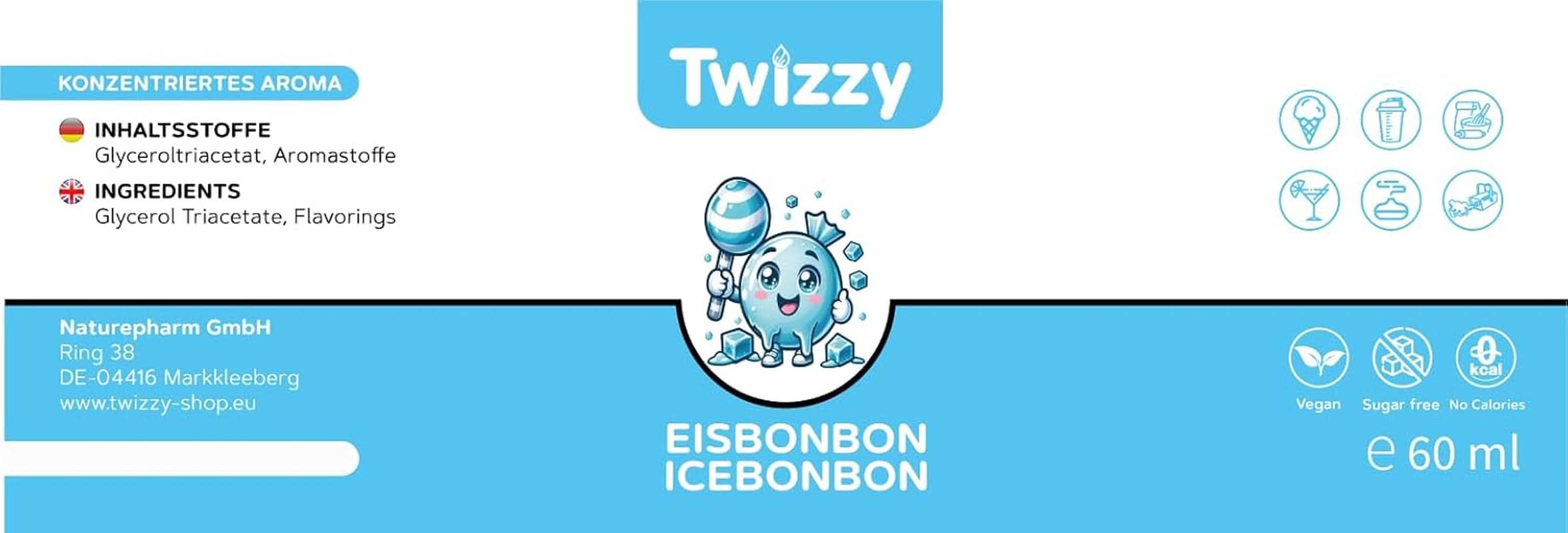 Twizzy Koncentrált Ice Candy Aroma, 60 ml Aromas Naty Shop