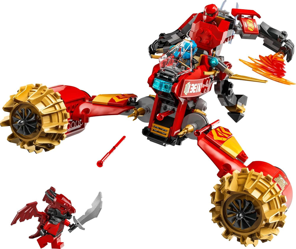 LEGO NINJAGO Kai viharlovas gépe - Repülő motoros játék 3 minifigurával - Mech mozgatható fejjel, karokkal és lábakkal - Építőjáték - Ajándék 7 év feletti fiúknak és lányoknak 71830 Építőkészletek Besuche den LEGO-Store