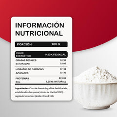 Eiweißpulver für Baiser (350 g) | Pasteurisiertes Eiklar | Getrocknetes Eiweiß | Laktózmentes Gluténmentes | In wiederverschließbarem Zip-Beutel