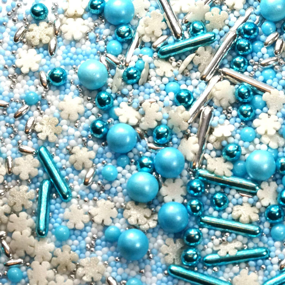 Streusel Glück, Mix Sprinkles Hópelyhek, Kék Fehér, 90 gramm Sprinkles Naty Shop