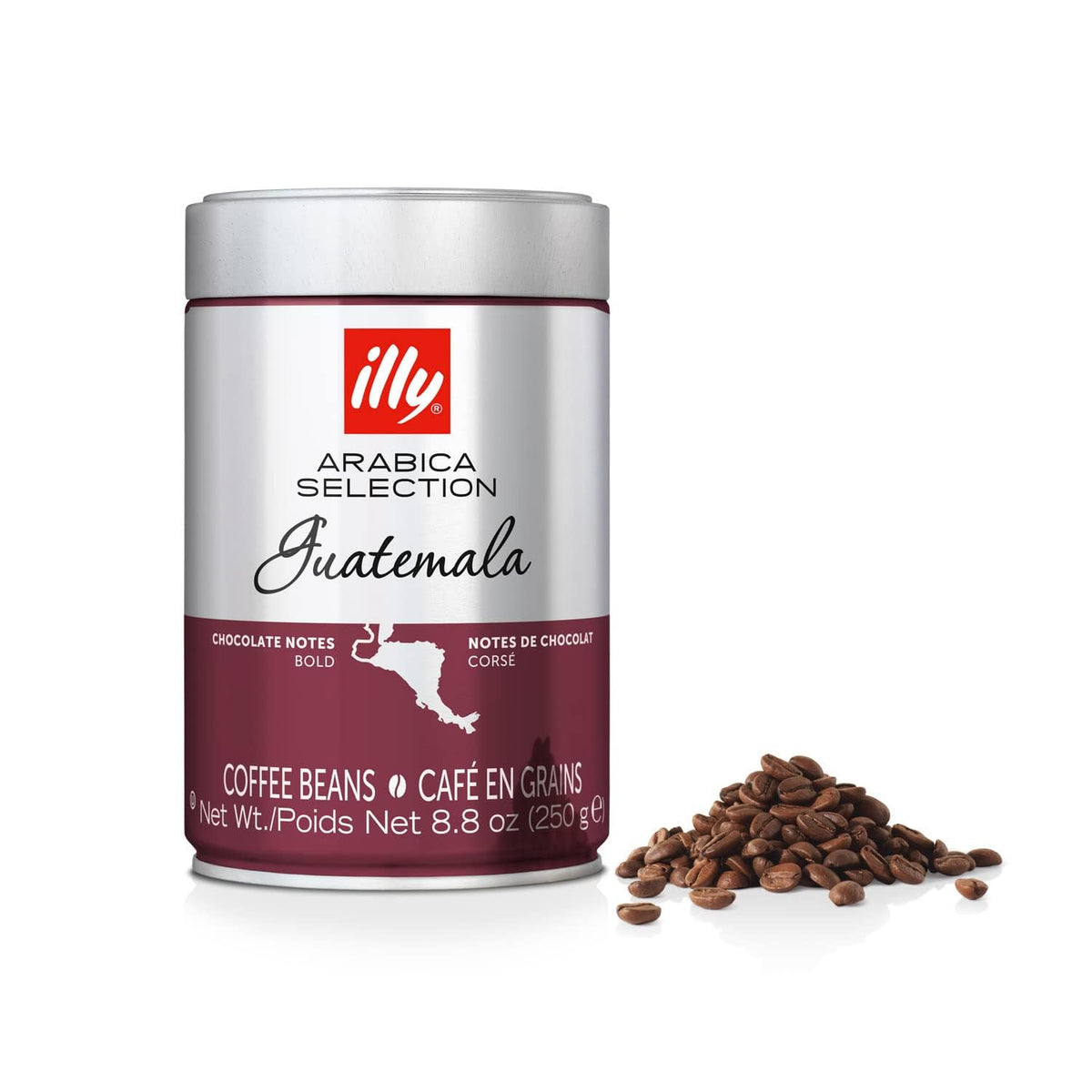 Boabe de cafea Illy Arabica Selection Guatemala pentru măcinare, cutie 250g