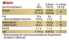 Ferrero duplo nagy csomag - Csokoládészeletek finom nugátkrémmel, ropogós ostyával és finom tejcsokoládéval - Farsangi és Mardi Gras édességek - 15 csomag, 18 darab, külön-külön csomagolva