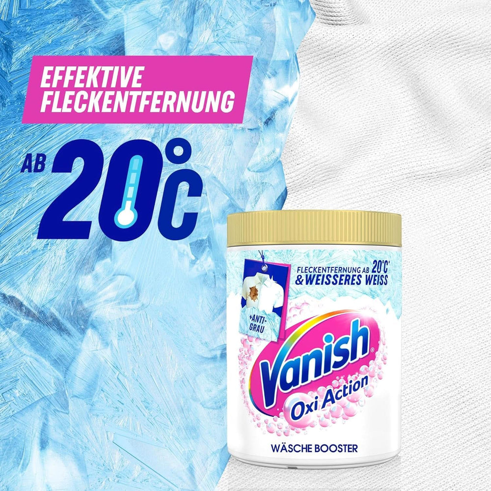 Vanish Oxi Action Powerwhite por - 1 x 1,125 kg - folteltávolító és klórmentes mosodajavító por - fehér ruhákhoz Mosószerek Naty Shop