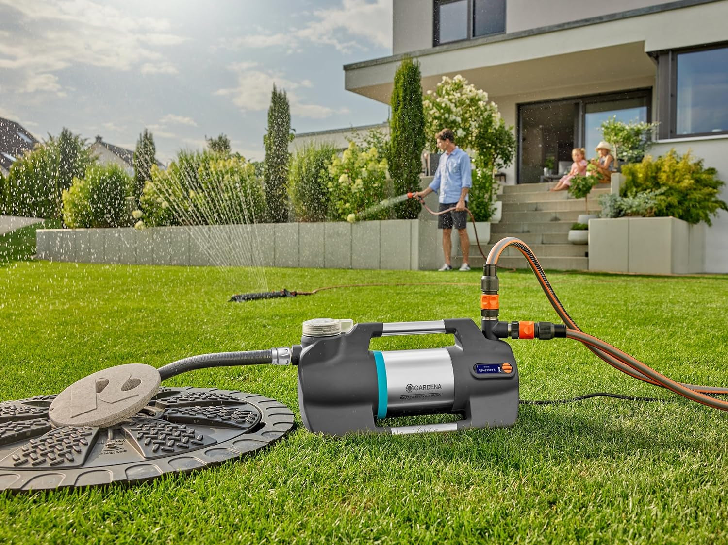Set de aspirare Gardena cu furtun de aspirare de 7 m, conexiune robustă, dispozitiv de blocare a refluxului, durabil și fiabil (09091-20)