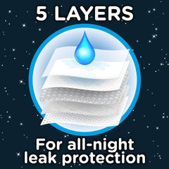 Huggies éjszakai pelenka, 8-15 éves lányoknak (27-57 kg), nagyon nedvszívó, 9 db (2 db-os csomag) Mother and Child Naty Shop