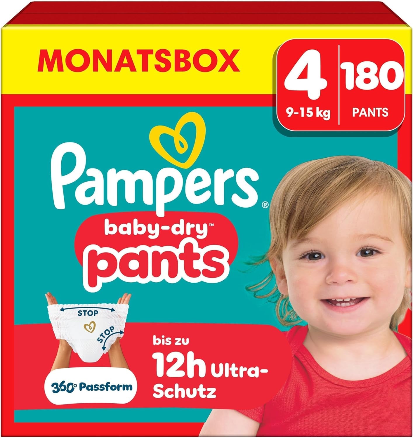 Pampers Baby-Dry Pants Größe 5, 160 Stück, 11kg-17kg, 360° auslaufsichere Nappali és éjszakai használatra