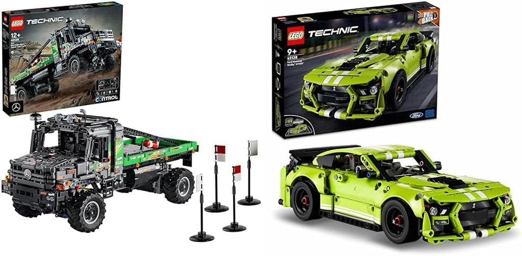 LEGO 42129 Technic 4X4 Mercedes-Benz Zetros Offroad Truck, mașină controlată de la distanță, jucărie camion controlată prin aplicație, idee de cadou pentru adulți și copii, bărbați și femei Seturi de constructie Besuche den LEGO-Store Pachet cu Ford Mustang Shelby Ambalaj standard